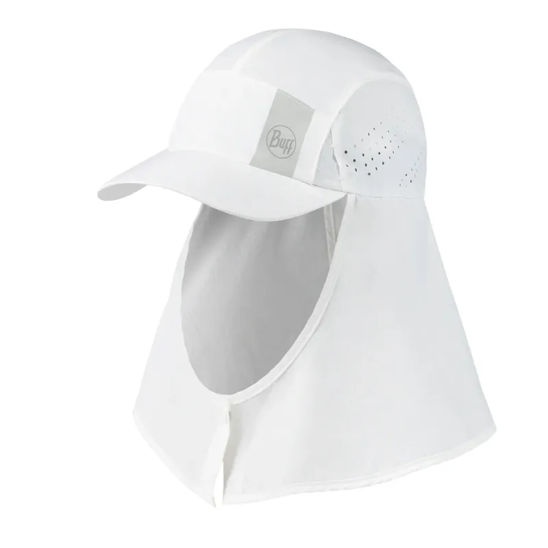 Buff Desert Cap in Solid White