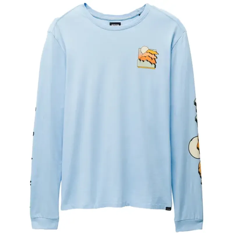 prAna Men's Everyday Graphic LS Tee in Crescent Bay Stacks-3