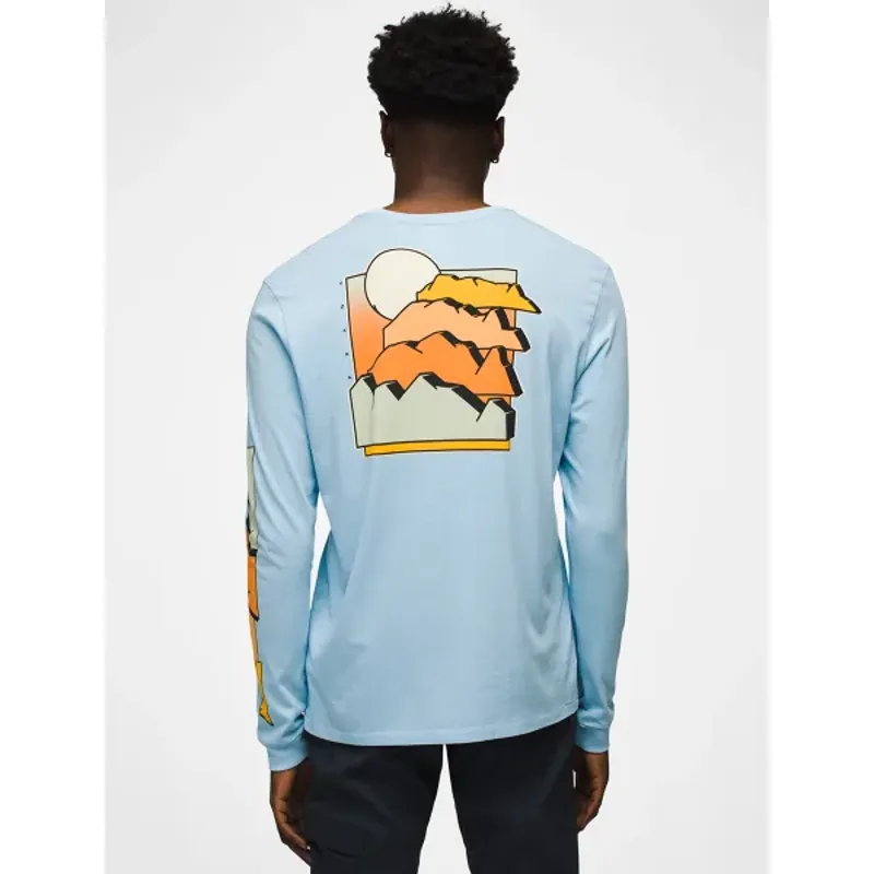 prAna Men's Everyday Graphic LS Tee in Crescent Bay Stacks-1