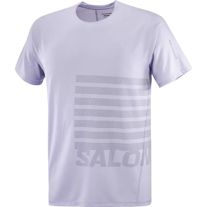 Salomon Sense Aero Short Sleeve GFX Men's Running T-Shirt in Cosmic Sky/Castlerock