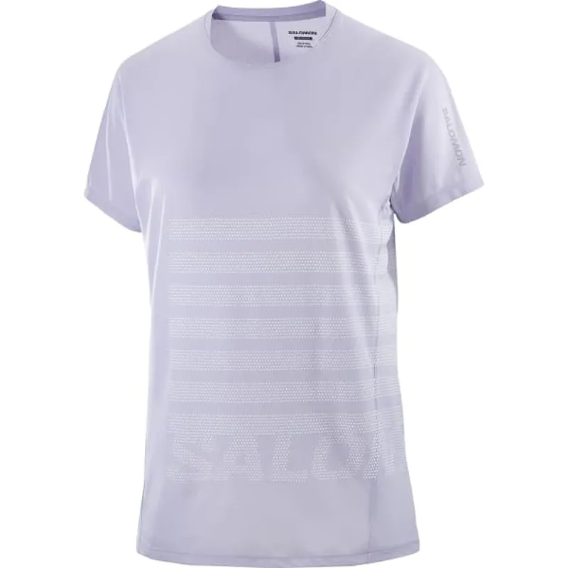 Salomon Sense Aero GFX Short Sleeve Women's Running T-Shirt in Cosmic Sky/Castlerock