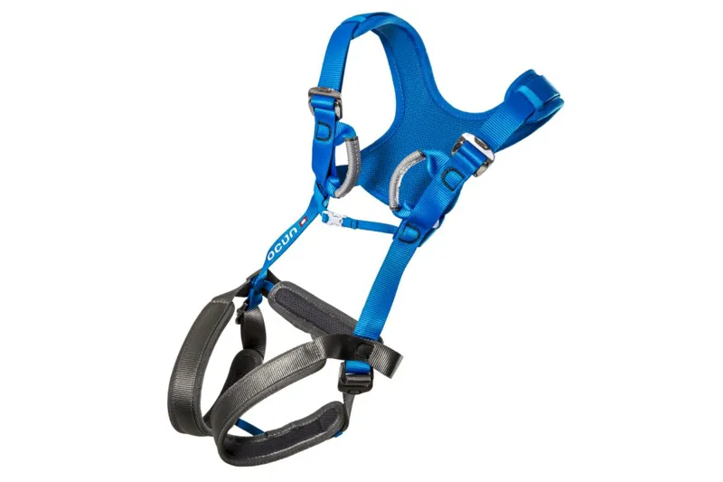 Ocun Doppler Kid's Climbing Harness in Carribean Blue