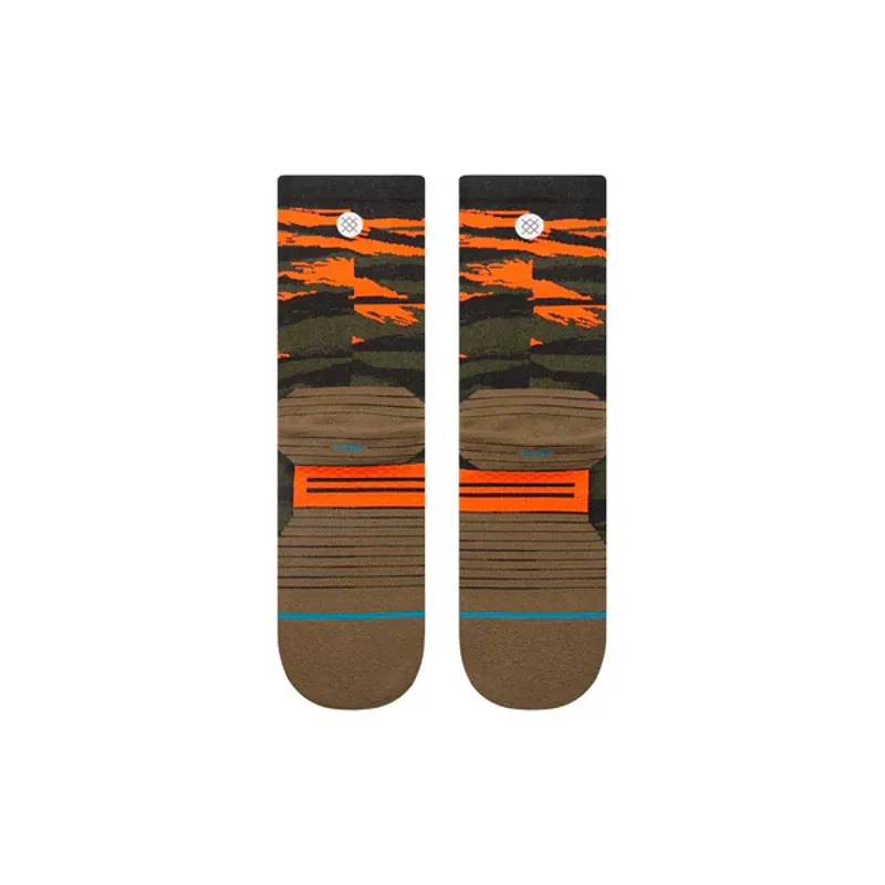 Stance Primal Light Crew Running Socks in Olive -2