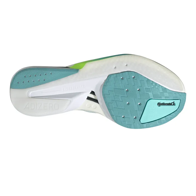 adidas Adizero Boston 13 Women's Road Running Shoe in Semi Flash Aqua/Zero Metalic/Lucid Lemon-1