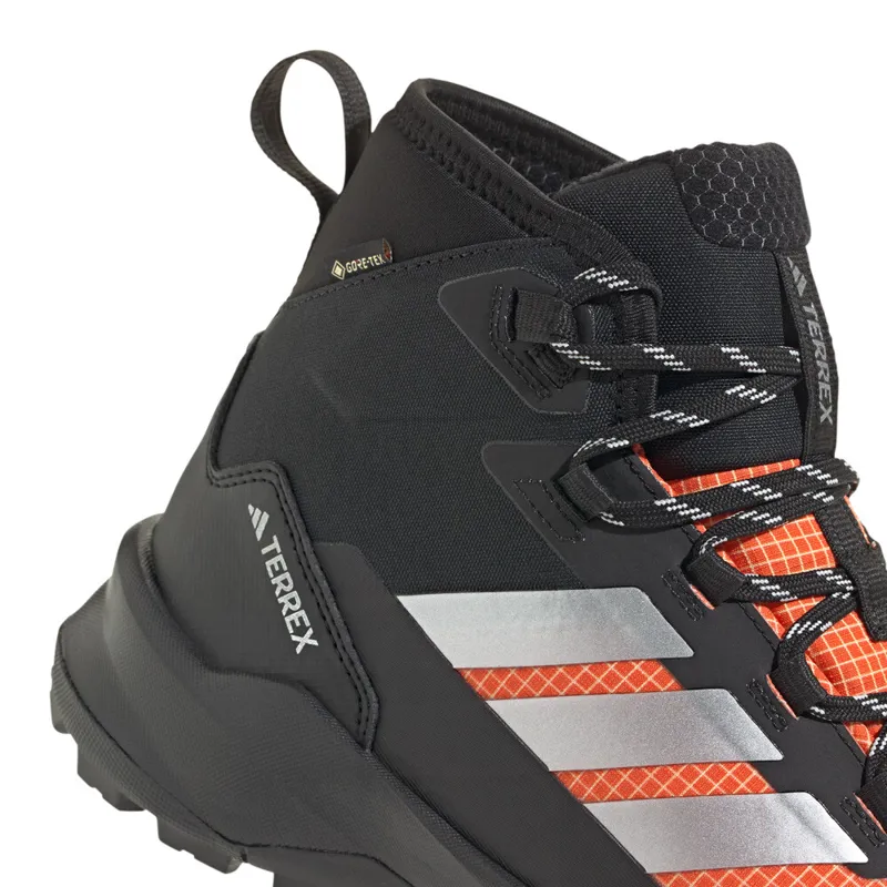 adidas Terrex Skychaser AX5 MID GTX CLIMA Men's Fast-Hike Boots in Core Black/Silver Metallic/Semi Impact orange-6