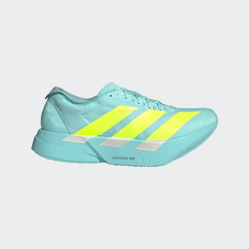 adidas Adizero Adios Pro 4 Men's Road Running Shoe in Flash Aqua/Lucid Lemon/Mint Ton 
