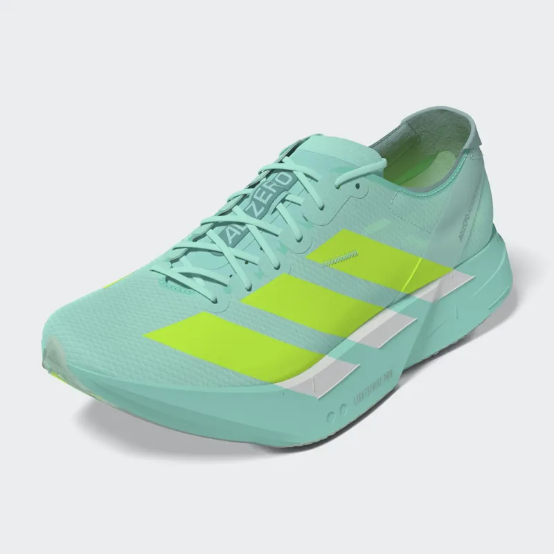 adidas Adizero Adios Pro 4 Men's Road Running Shoe in Flash Aqua/Lucid Lemon/Mint Ton -5