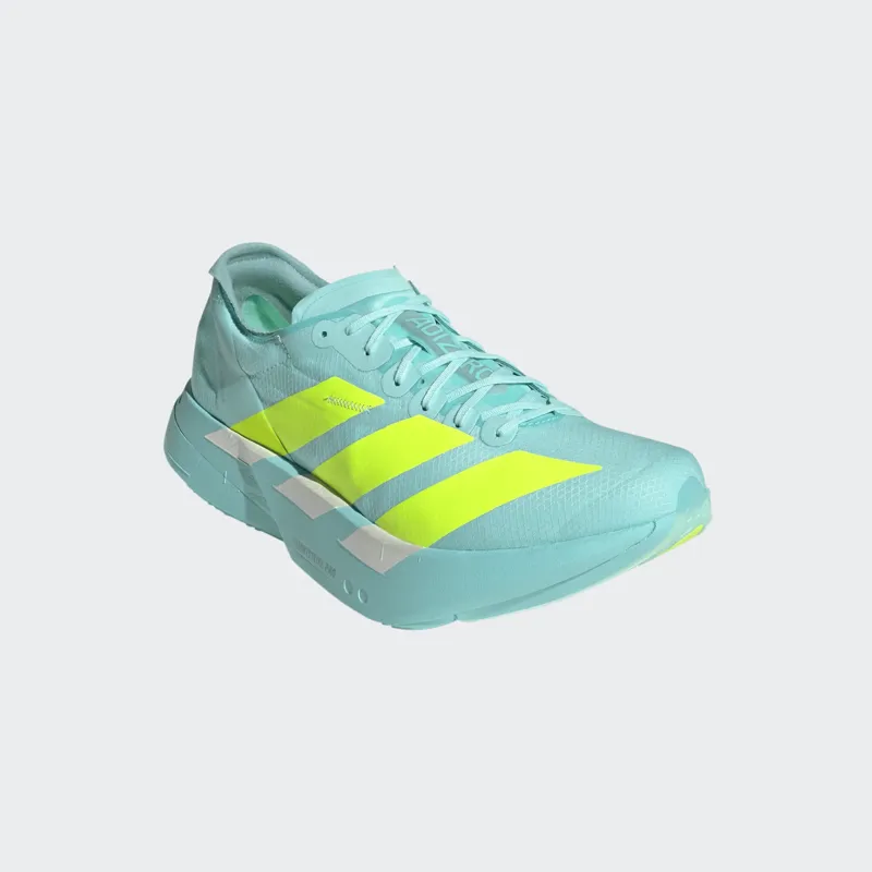 adidas Adizero Adios Pro 4 Men's Road Running Shoe in Flash Aqua/Lucid Lemon/Mint Ton -7