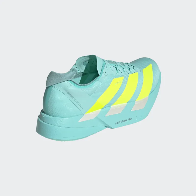 adidas Adizero Adios Pro 4 Men's Road Running Shoe in Flash Aqua/Lucid Lemon/Mint Ton -6