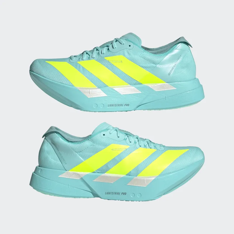adidas Adizero Adios Pro 4 Men's Road Running Shoe in Flash Aqua/Lucid Lemon/Mint Ton -2
