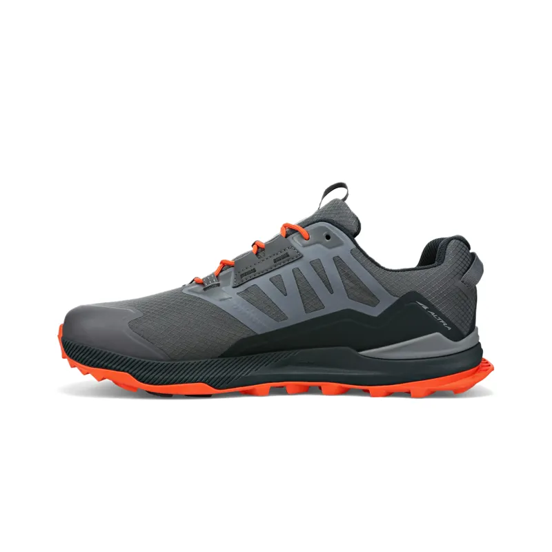 Altra Lone Peak Low ALL-WTHR 2 Men's Running/Hiking Shoe in Gray/Orange-3