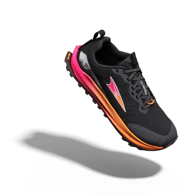 Altra Lone Peak 9+ Women's Trail Running Shoe in Black/Knockout Pink/White-5
