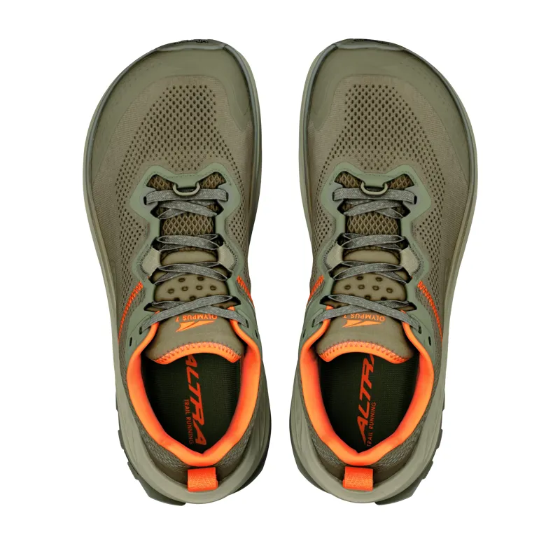 Altra Olympus 7 Men's Trail Running Shoe in Dark Olive/Black/Aloe-1