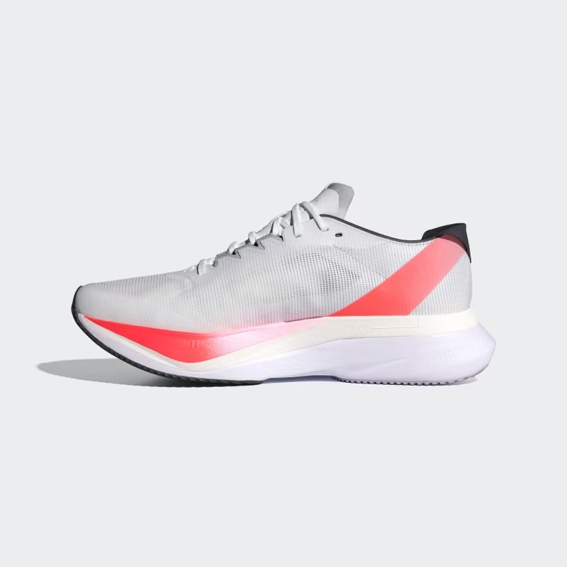 adidas Adizero Boston 12 Men's Road Running Shoe in Cloud White/Aurora Met/Solar Red-3