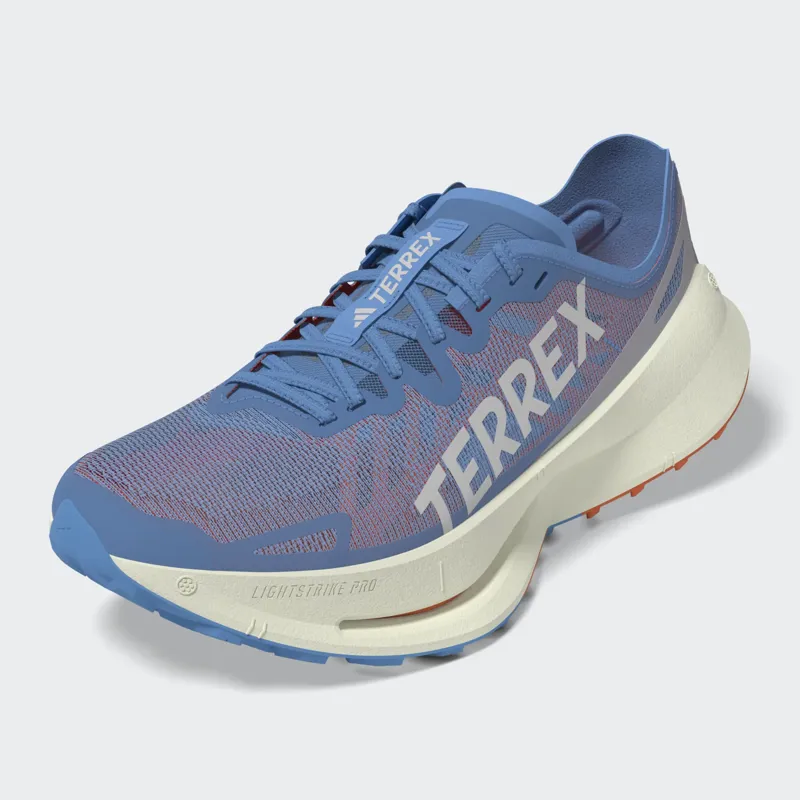 adidas Terrex Agravic Speed Ultra Men's Trail Running Shoe in Pulse Blue/Grey One/Semi Impact Orange-8