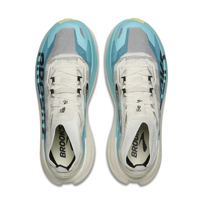 Brooks Cascadia Elite Unisex Trail Running Shoe in Star White/Bluefish/Black-1