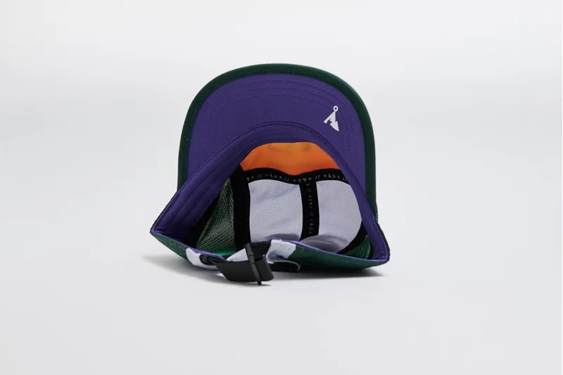 Våga Running Club Cap in Racing Green/Light Grey/Sunshine Yellow/Purple-2