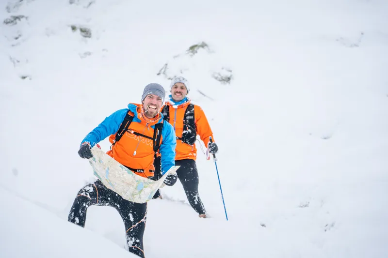 OMM Kamleika Smock Men's Waterproof Running Jacket in Orange/Blue-4