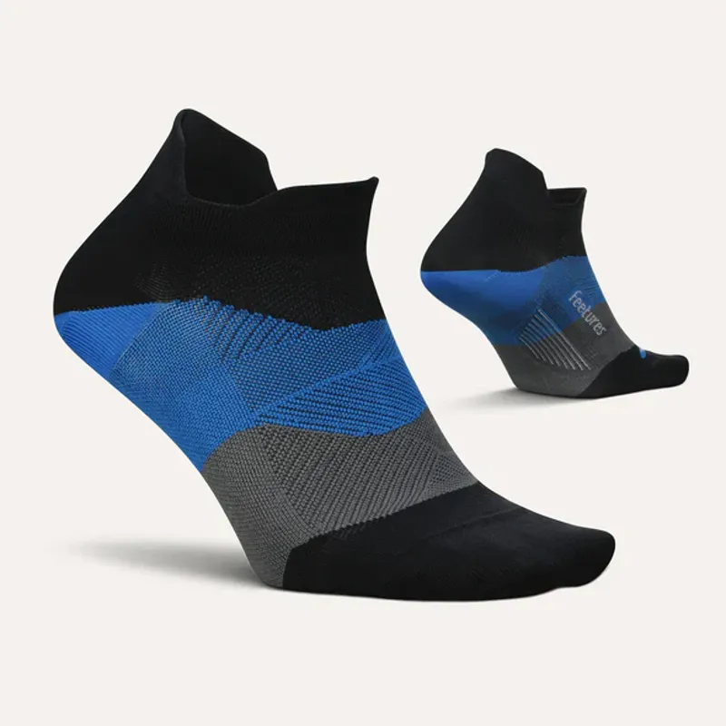 Feetures Elite Ultra Light No Show Tab Running Socks in Tech Blue -1