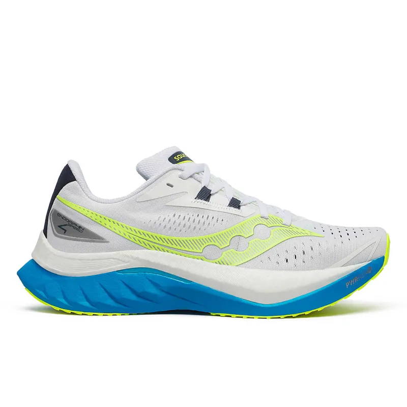 Saucony Endorphin Speed 4 Men's Road Running Shoe in White/Viziblue