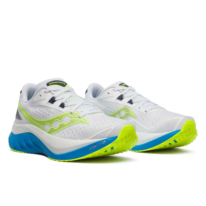 Saucony Endorphin Speed 4 Men's Road Running Shoe in White/Viziblue-5