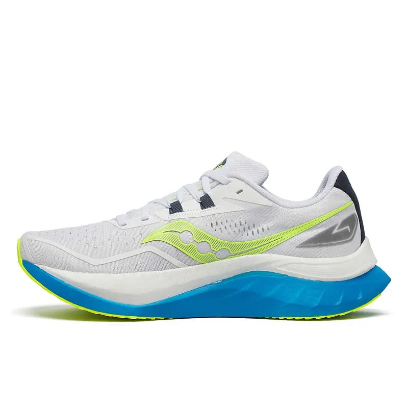 Saucony Endorphin Speed 4 Men's Road Running Shoe in White/Viziblue-3