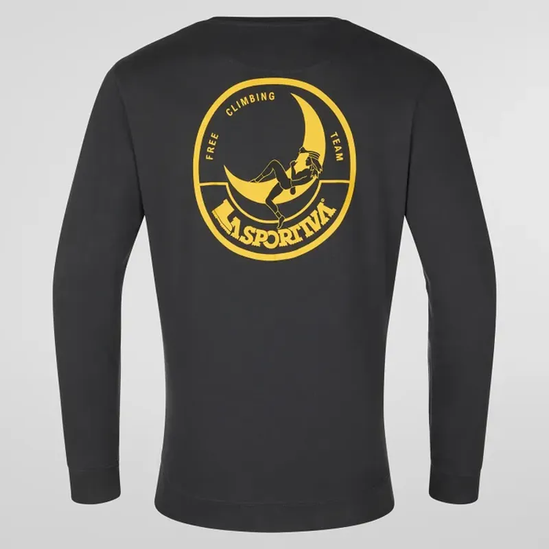 La Sportiva Men's Climbing On The Moon Sweatshirt in Carbon-1