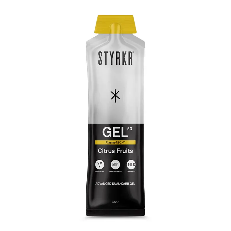 Styrkr GEL50 Dual-Carb Energy Gel in Citrus Fruit 