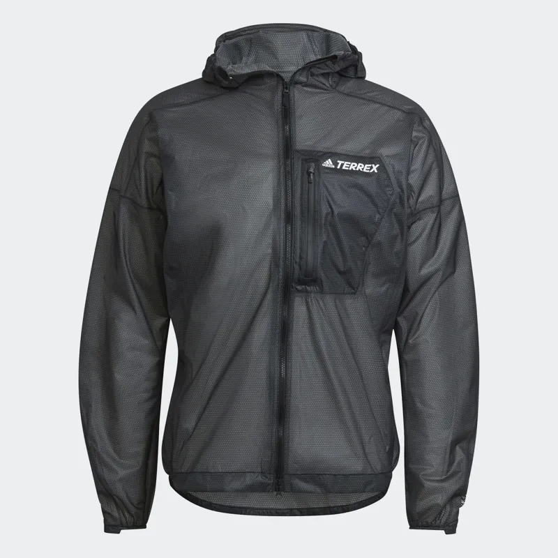 adidas Terrex Agravic Rain Jacket Men's WP Running Jacket in Black