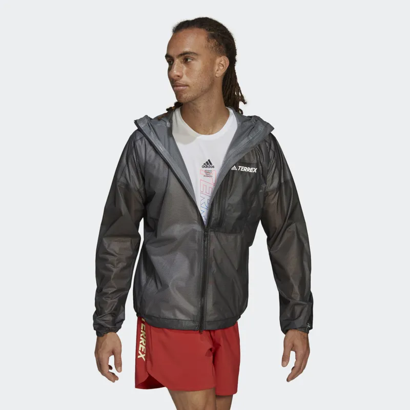 adidas Terrex Agravic Rain Jacket Men's WP Running Jacket in Black-3