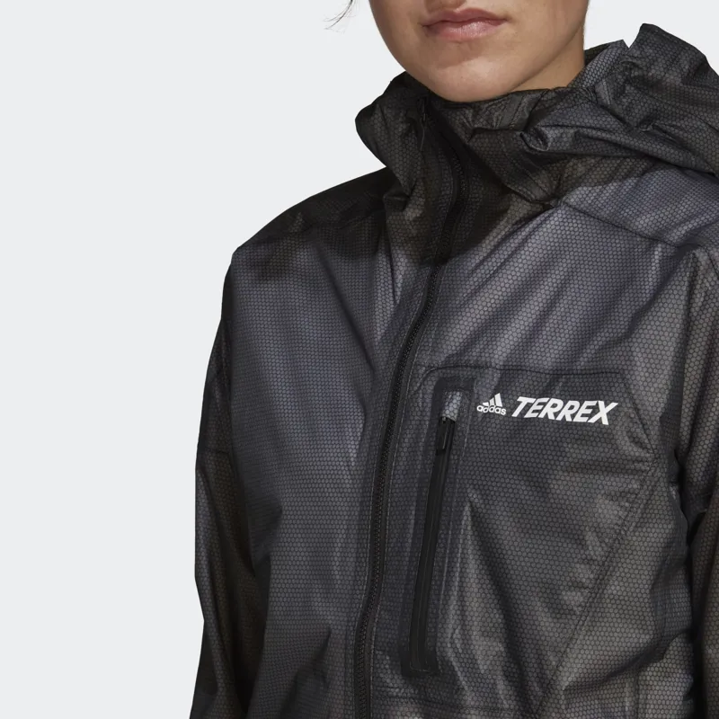 adidas Terrex Agravic Rain Jacket Women's WP Running Jacket in Black-4