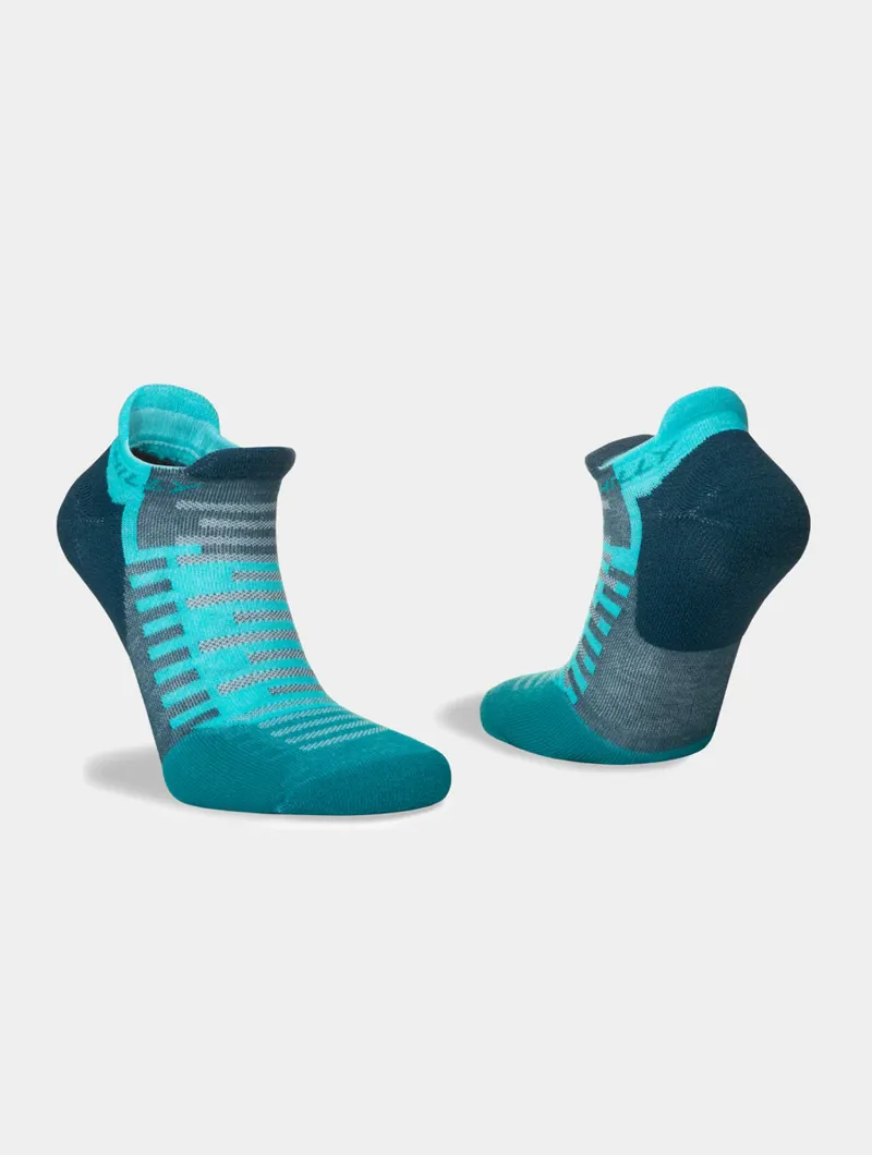 Hilly Active Socklet Min Running Sock in Blue/Teal-1