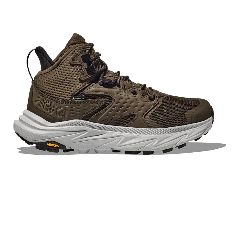 HOKA Anacapa 2 Mid GTX Wide Women's Fast-Hike Boot in Deep Umber/Stardust
