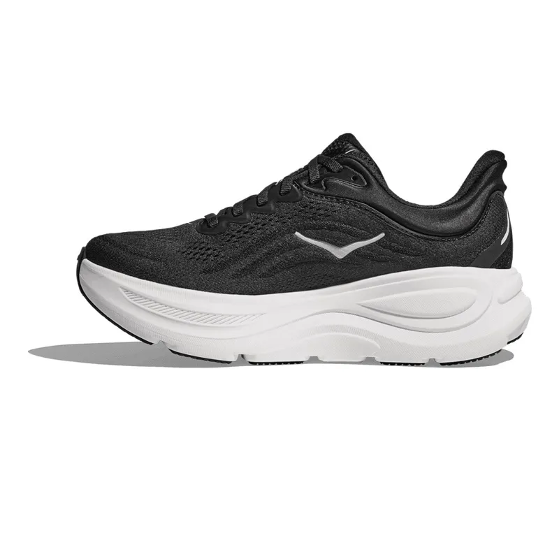 HOKA Bondi 9 WIDE Men's Road Running Shoe in Black/White-2