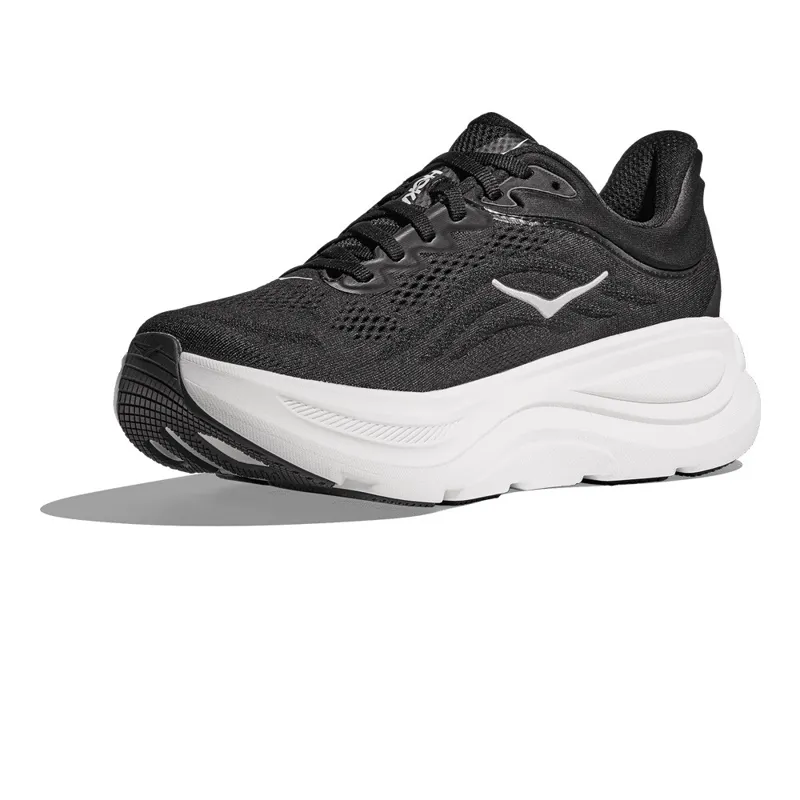 HOKA Bondi 9 WIDE Men's Road Running Shoe in Black/White-5