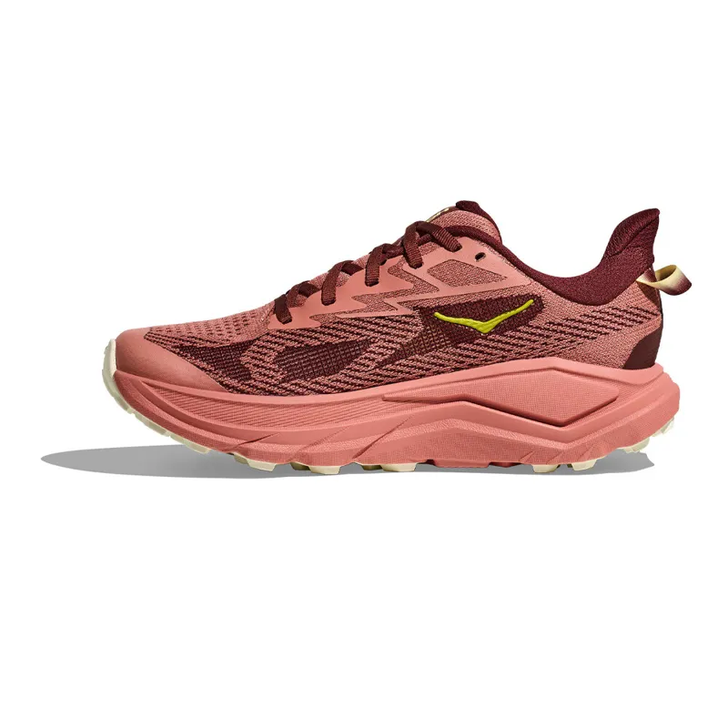 HOKA Challenger 8 Wide Women's Trail Running Shoe in Blush/Dark Cedar-2