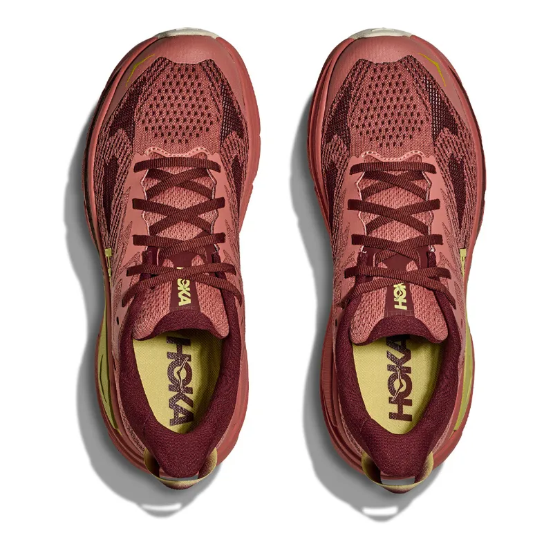 HOKA Challenger 8 Wide Women's Trail Running Shoe in Blush/Dark Cedar-3