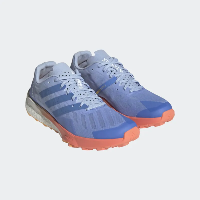 adidas Terrex Speed Ultra Women's Trail Running Shoe in Blue Dawn/Blue Fusion Met./Coral Fusion-8