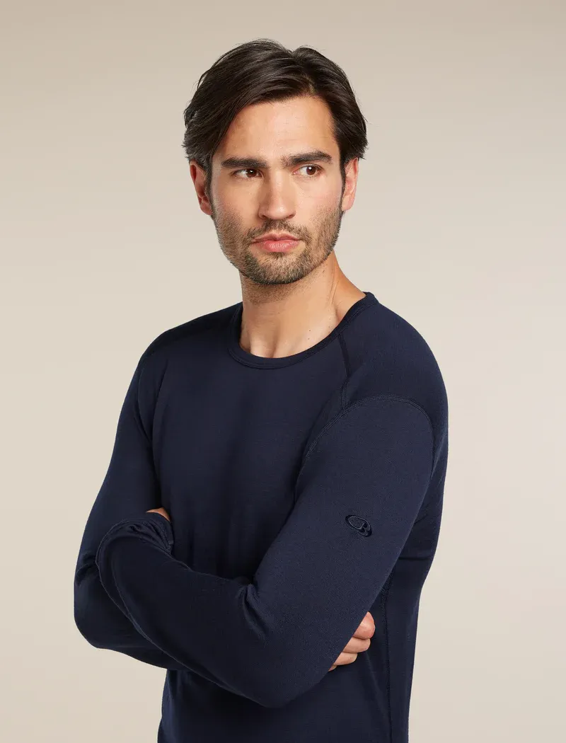 Icebreaker Tech 260 Men's Long Sleeve Thermal Top in Midnight Navy-2