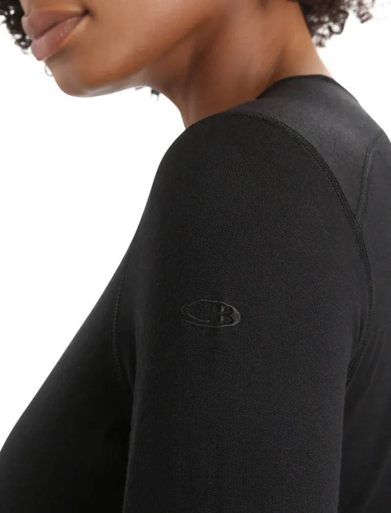 Icebreaker Merino 200 Oasis Women's Long-Sleeve Base Layer in Black-2