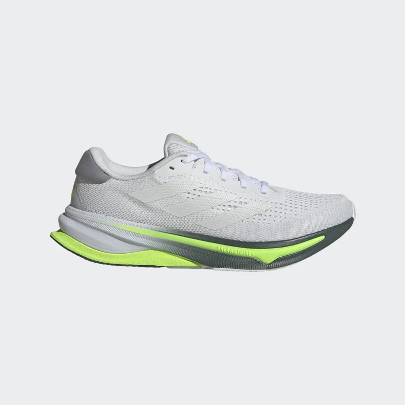 adidas Supernova Solution Men's Road Running Shoe in Cloud White/Zero Metalic/Lucid Lemon