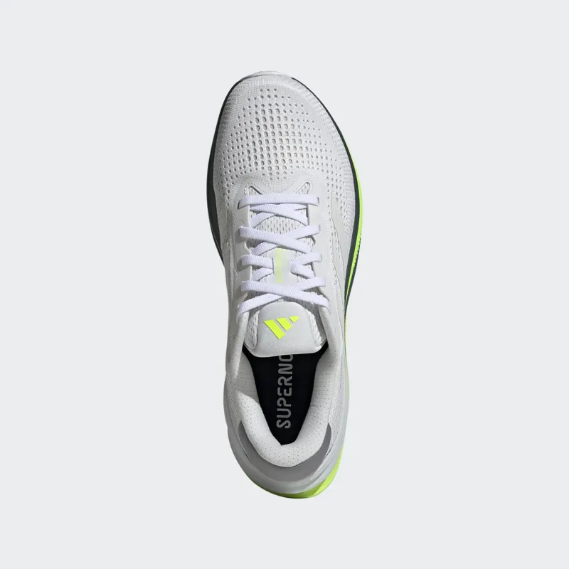 adidas Supernova Solution Men's Road Running Shoe in Cloud White/Zero Metalic/Lucid Lemon-2