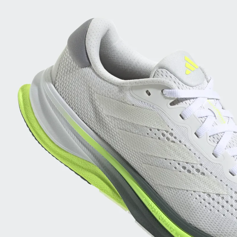 adidas Supernova Solution Men's Road Running Shoe in Cloud White/Zero Metalic/Lucid Lemon-8