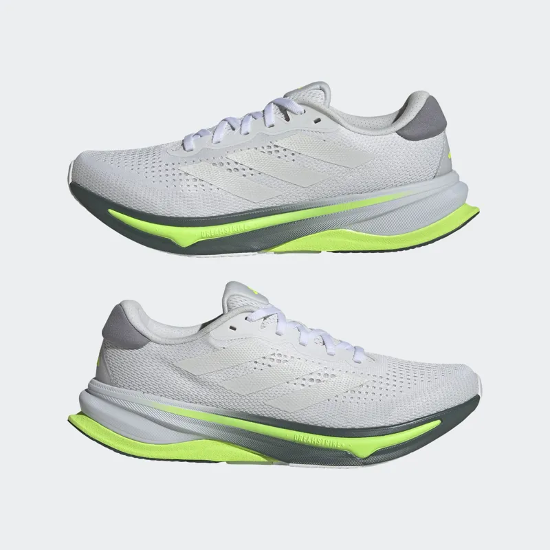 adidas Supernova Solution Men's Road Running Shoe in Cloud White/Zero Metalic/Lucid Lemon-4