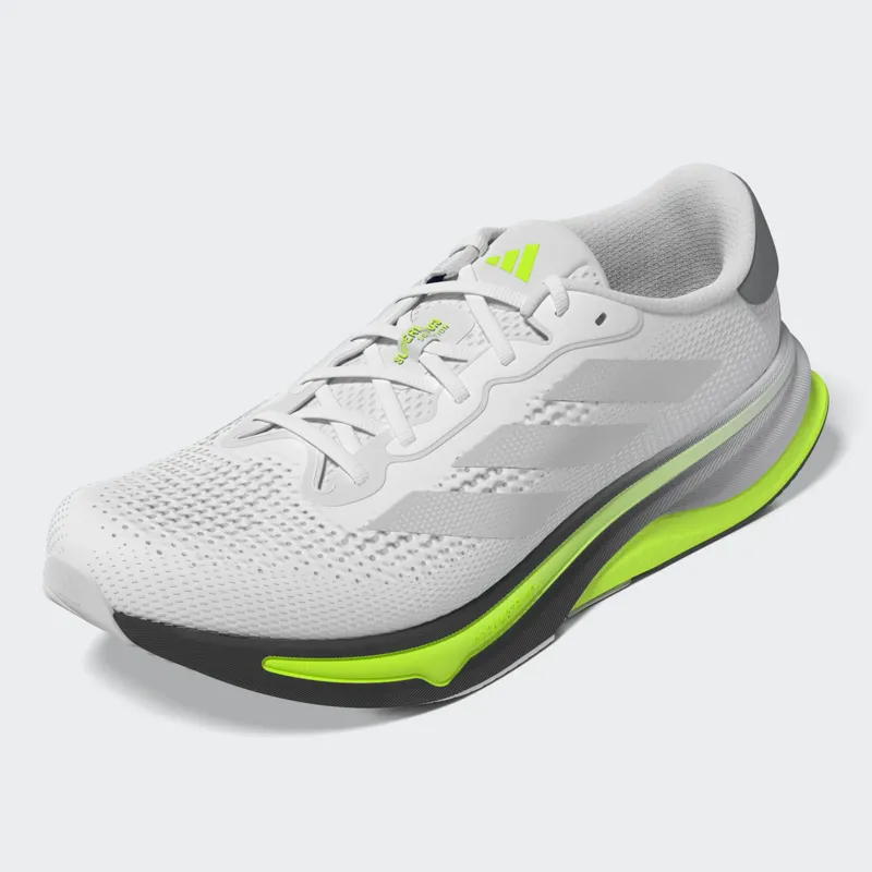 adidas Supernova Solution Men's Road Running Shoe in Cloud White/Zero Metalic/Lucid Lemon-5