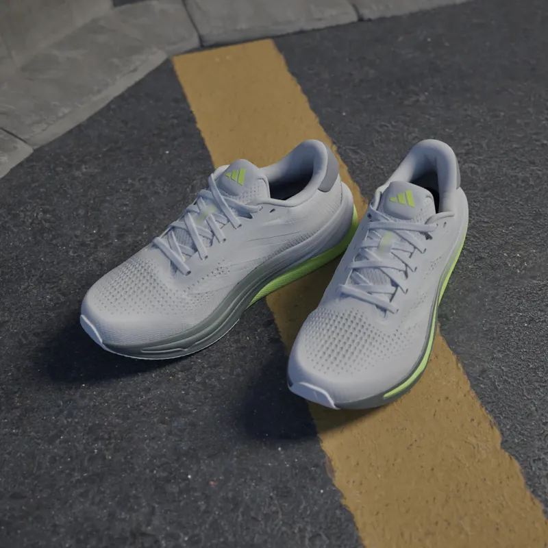 adidas Supernova Solution Men's Road Running Shoe in Cloud White/Zero Metalic/Lucid Lemon-13