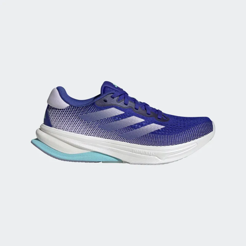 adidas Supernova Solution Women's Road Running Shoe in Lucid Blue/Purple Tint/Flash Aqua