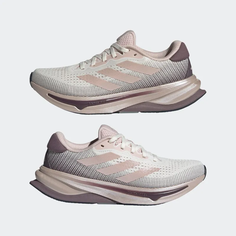 adidas Supernova Solution Women's Road Running Shoe in Off White/Sandy Pink Met/Sandy Pink-4