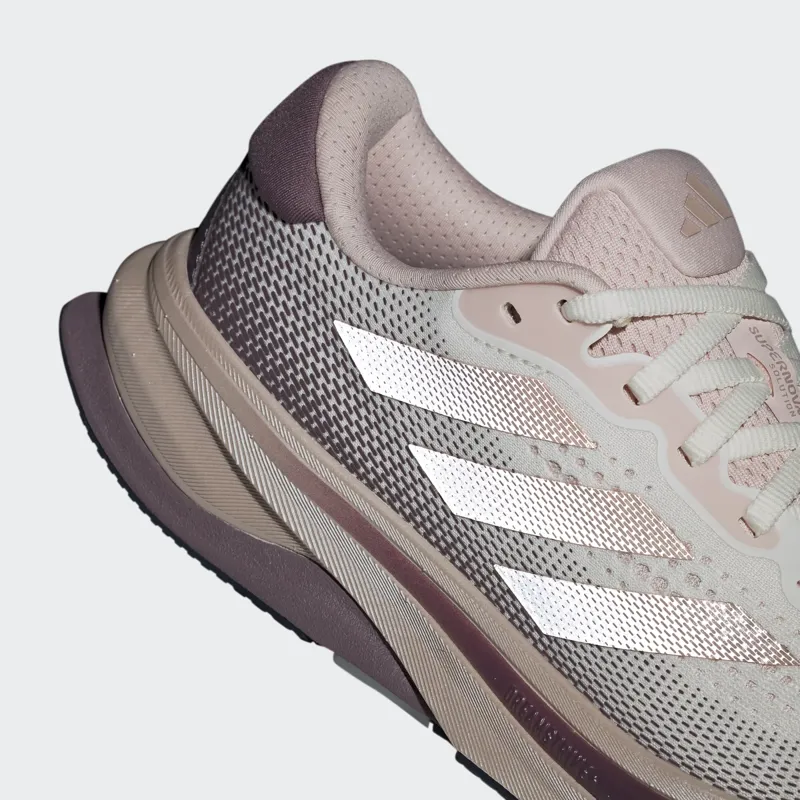 adidas Supernova Solution Women's Road Running Shoe in Off White/Sandy Pink Met/Sandy Pink-5