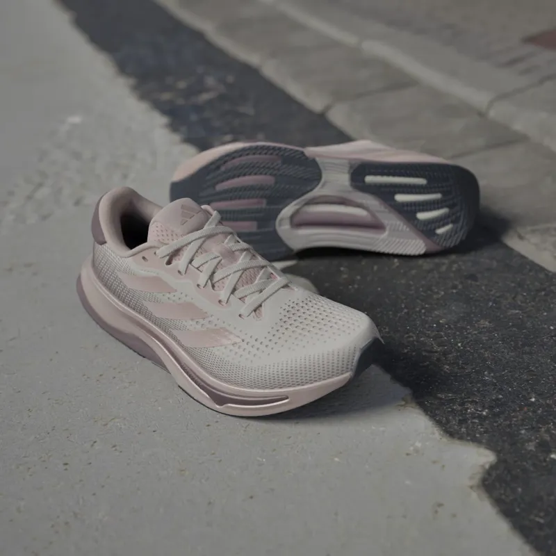 adidas Supernova Solution Women's Road Running Shoe in Off White/Sandy Pink Met/Sandy Pink-10